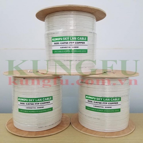 Dây đồng trục liền nguồn KUNGFU RG59+2C CCS + CU (200M)