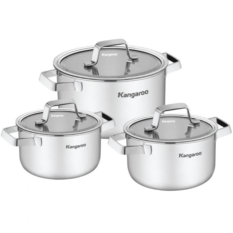 Bộ nồi Inox, đáy từ, Size16-20-24 Kangaroo KG304IP1
