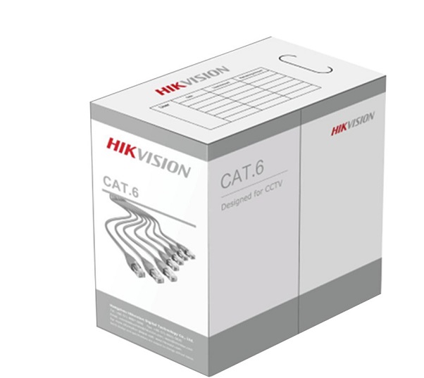 Dây mạng Hikvision Cat6 DS-1LN6UZC0 (không chống cháy-thùng màu xám)