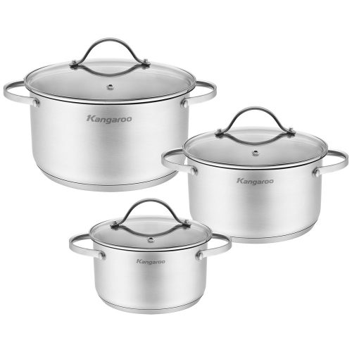 Bộ nồi Inox 5 lớp, đáy từ, Size16-20-24 KG2IP3S2