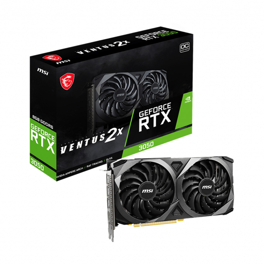 Card màn hình MSI RTX 3050 VENTUS 2X XS 8GB OC (DDR6/ 128 bit)