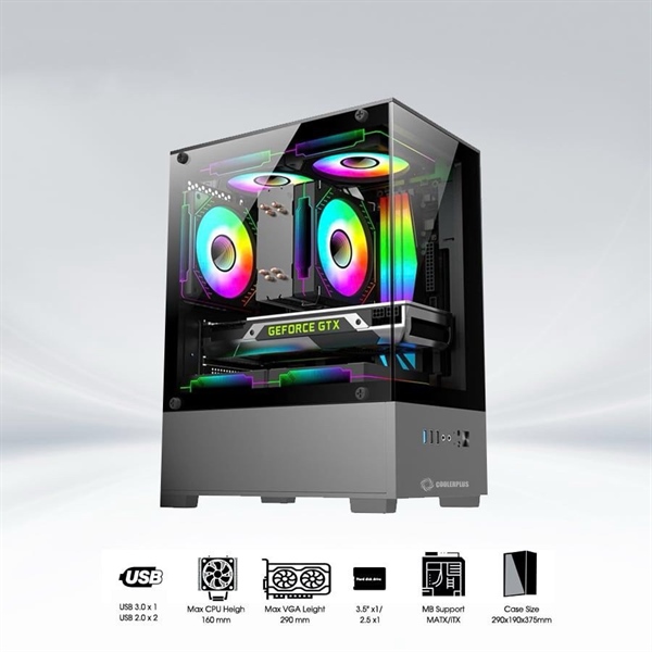 Vỏ thùng Coolerplus CPC-EX32B ( Không Fan)