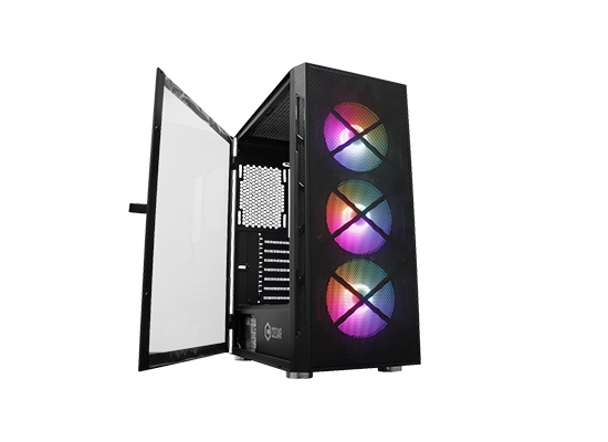 Vỏ thùng César Odyssey Đen ( Sẵn 3 Fan Led )