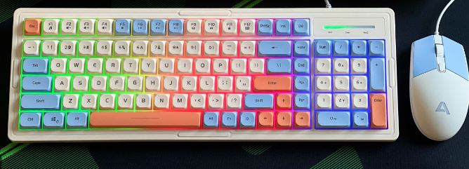 Bộ phím chuột KM2000 Mix Blue (có led)