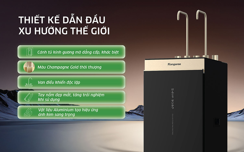 Máy lọc nước Kangaroo RO Ion kiềm tích hợp nóng lạnh KGHC13A2