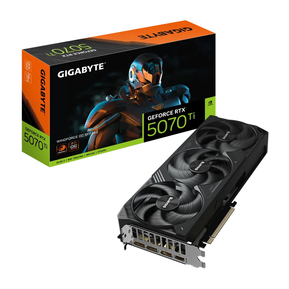 Card màn hình Gigabyte RTX 5070 Ti WINDFORCE SFF 16GB (N507TWF3-16GD)