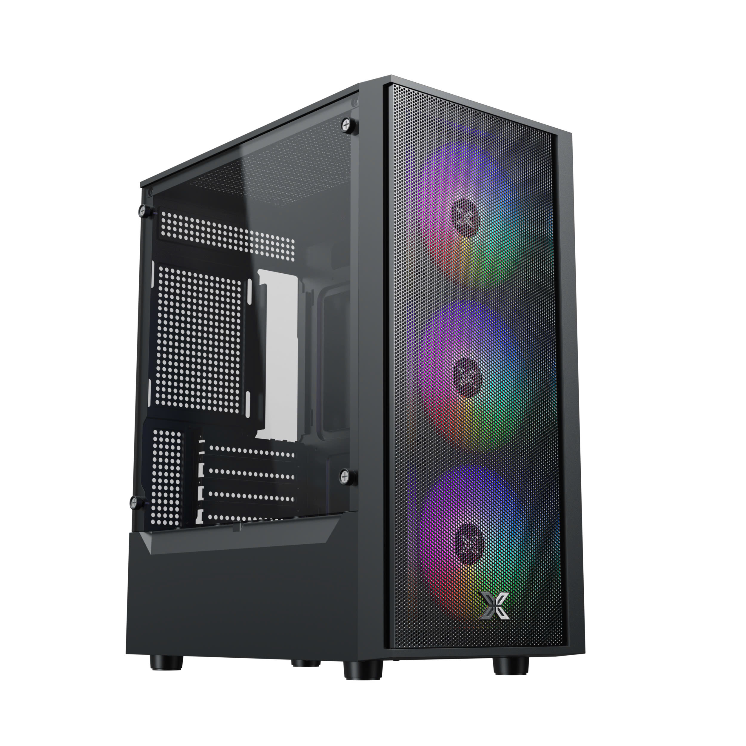 Vỏ thùng Xigmatek MYX Air 3F EN45967 (MATX, 3 fan RGB, Màu Đen)