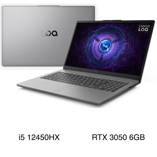 Laptop Lenovo LOQ 15IAX9E 83LK0079VN (Core i5-12450HX/RTX 3050 6GB/15.6 FHD 144Hz/512GB/16GB/W11/Xám