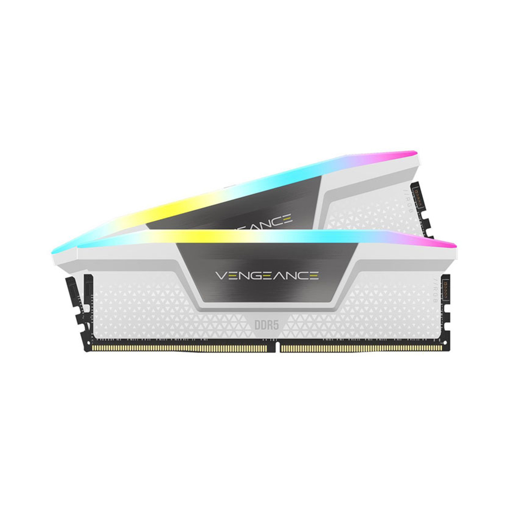 Bộ nhớ trong Corsair Vengeance RGB 32GB (2x16GB) DDR5 bus 5600MHz White (CMH32GX5M2B5600C40W)