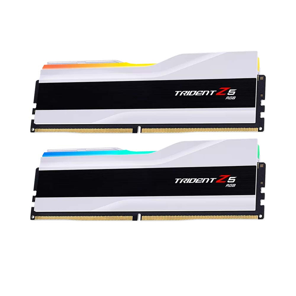Bộ nhớ trong Gskill Trident Z5 RGB 64GB 6000MHz DDR5 (2x32GB) White (F5-6000J3636F32GX2-TZ5RW)